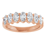 14K Gold Lab-Grown Diamond Seven-Stone Anniversary Band - Rose Gold - view 3