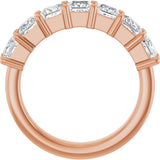 14K Gold Lab-Grown Diamond Seven-Stone Anniversary Band - Rose Gold - view 2