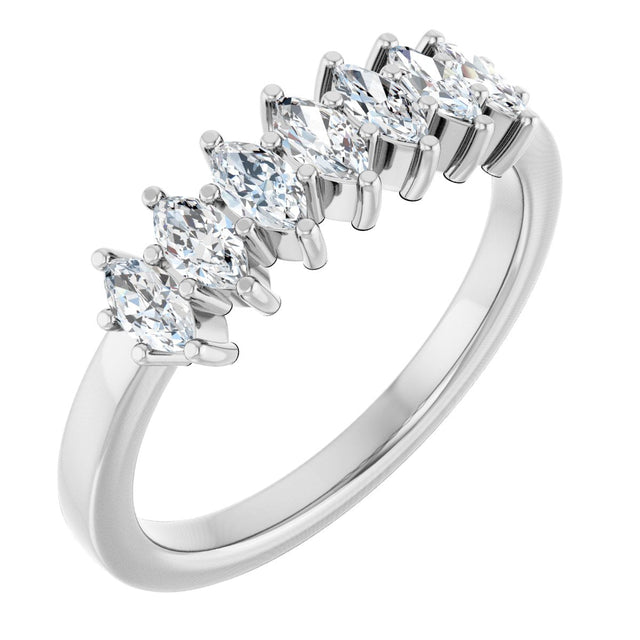 Platinum Lab-Grown Diamond Seven-Stone Anniversary Band
