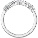 Platinum Lab-Grown Diamond Seven-Stone Anniversary Band - view 2