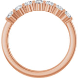 14K Gold Lab-Grown Diamond Seven-Stone Anniversary Band - Rose Gold - view 2