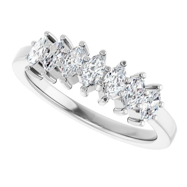 Platinum Lab-Grown Diamond Seven-Stone Anniversary Band - view 5