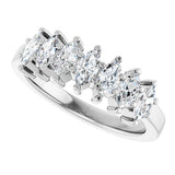 Platinum Lab-Grown Diamond Seven-Stone Anniversary Band - view 5