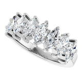 Platinum Lab-Grown Diamond Seven-Stone Anniversary Band - view 5