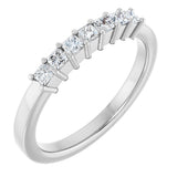 Platinum Lab-Grown Diamond Seven-Stone Anniversary Band