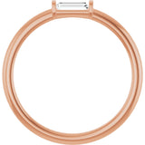 14K Gold Natural Diamond Stackable Ring – 1/8–1/6 CTW - Rose Gold - view 2
