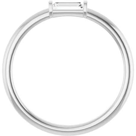 Platinum Natural Diamond Stackable Ring – 1/8–1/6 CTW - view 2