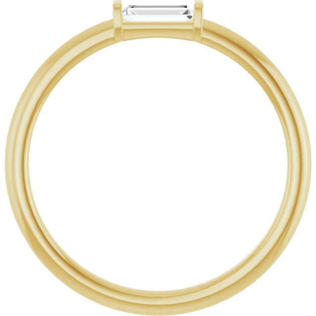 14K Gold Natural Diamond Stackable Ring – 1/8–1/6 CTW - Yellow Gold - view 2