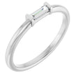 Platinum Natural Diamond Stackable Ring – 1/8–1/6 CTW