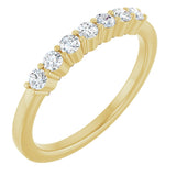 14K Gold Natural Diamond Seven-Stone Anniversary Band - Yellow Gold