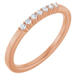 14K Gold Lab-Grown Diamond Seven-Stone Anniversary Band - Rose Gold