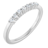 Platinum Natural Diamond Seven-Stone Anniversary Band