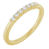 14K Gold Natural Diamond Seven-Stone Anniversary Band - Yellow Gold
