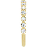 14K Gold Natural Diamond Shared-Prong Anniversary Band – 1/4–3/8 CTW - Yellow Gold - view 4