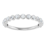 Platinum Natural Diamond Shared-Prong Anniversary Band – 1/4–3/8 CTW - view 3