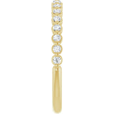 14K Gold Natural Diamond Shared-Prong Anniversary Band – 1/4–3/8 CTW - Yellow Gold - view 4