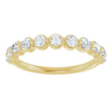 14K Gold Natural Diamond Shared-Prong Anniversary Band – 5/8–9/10 CTW - Yellow Gold - view 3