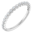 Platinum Natural Diamond Shared-Prong Anniversary Band – 1/4–3/8 CTW