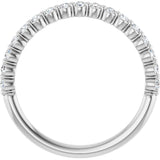 14K Gold Natural Diamond Shared-Prong Anniversary Band – 1/4–3/8 CTW - White Gold - view 2