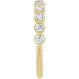 14K Gold Natural Diamond Shared-Prong Anniversary Band – 5/8–9/10 CTW - Yellow Gold - view 4