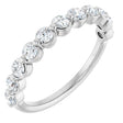 Platinum Natural Diamond Shared-Prong Anniversary Band – 5/8–9/10 CTW