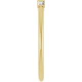 14K Gold Natural Diamond Three-Stone Stackable Ring – 1/6 CTW - Yellow Gold - view 4