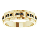 14K Gold Natural Black Diamond Accented Ring – 1/4 CTW - Yellow Gold - view 3