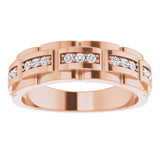 14K Gold Natural Diamond Accented Ring – 1/4 CTW - Rose Gold - view 3