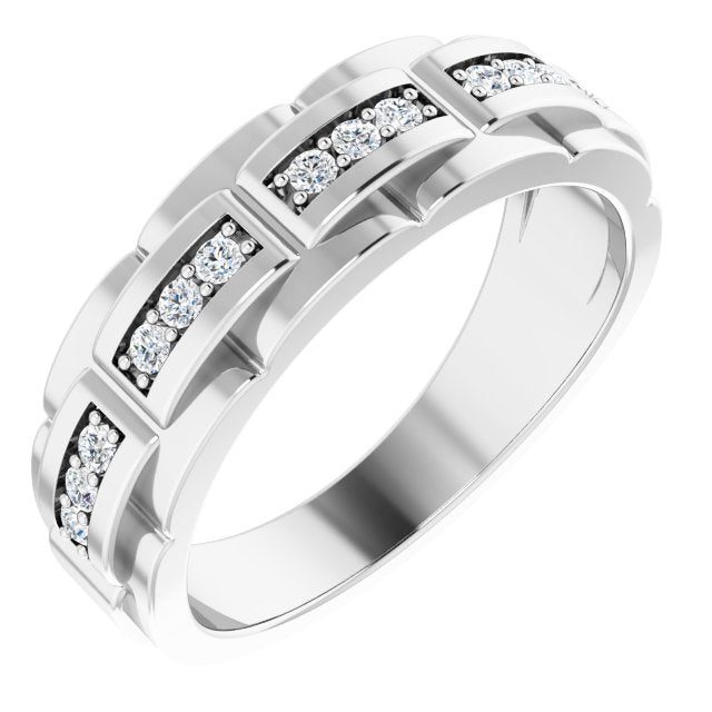 Platinum Natural Diamond Accented Ring – 1/4 CTW