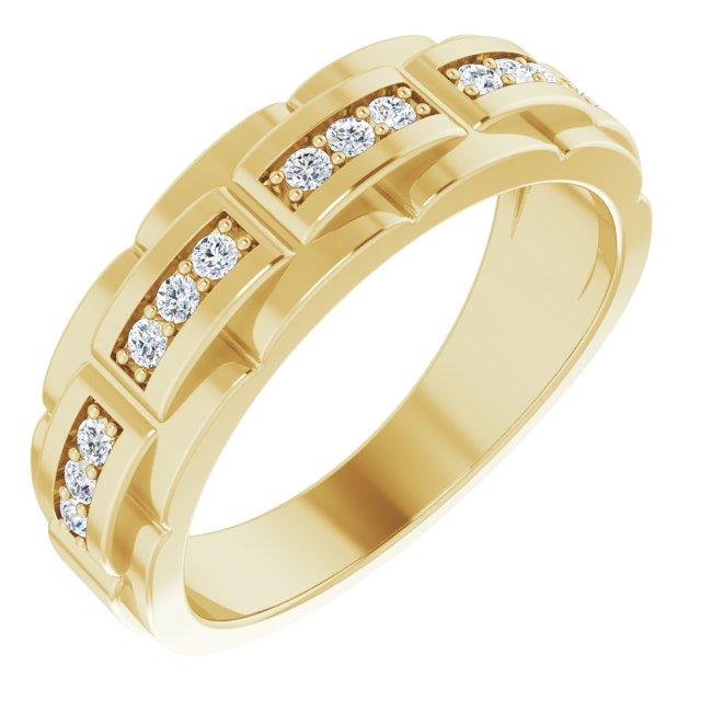 14K Gold Natural Diamond Accented Ring – 1/4 CTW - Yellow Gold