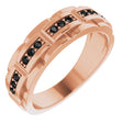 14K Gold Natural Black Diamond Accented Ring – 1/4 CTW - Rose Gold