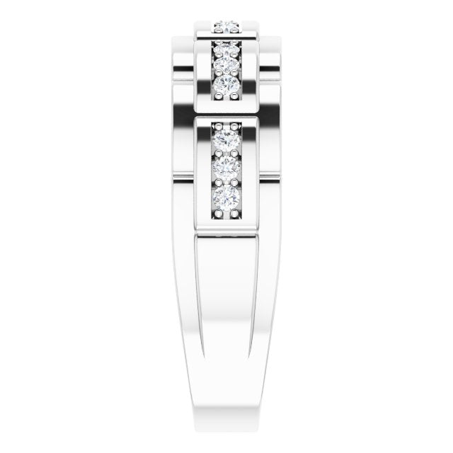 Platinum Natural Diamond Accented Ring – 1/4 CTW - view 4