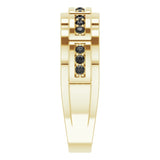 14K Gold Natural Black Diamond Accented Ring – 1/4 CTW - Yellow Gold - view 4