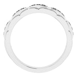 14K Gold Natural Black Diamond Accented Ring – 1/4 CTW - White Gold - view 2