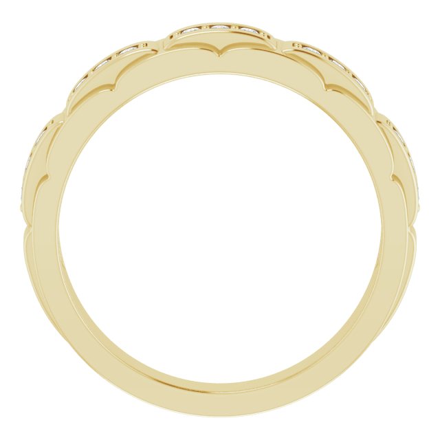 14K Gold Natural Diamond Accented Ring – 1/4 CTW - Yellow Gold - view 2