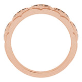 14K Gold Natural Black Diamond Accented Ring – 1/4 CTW - Rose Gold - view 2