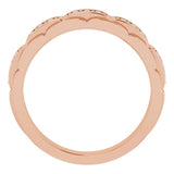 14K Gold Natural Diamond Accented Ring – 1/4 CTW - Rose Gold - view 2