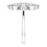 14K Gold Natural Diamond Vintage-Inspired Ring – 1/5 CTW - White Gold - view 4