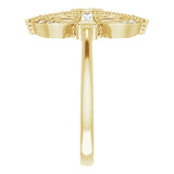 14K Gold Natural Diamond Vintage-Inspired Ring – 1/5 CTW - Yellow Gold - view 4