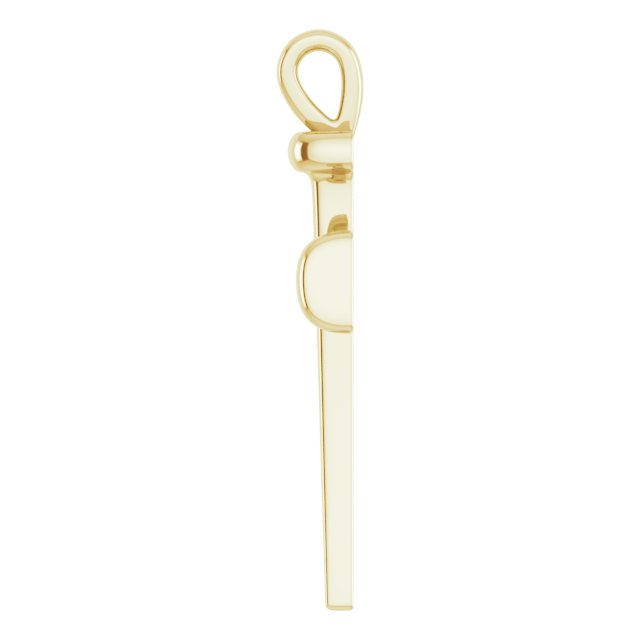 14K Gold Nail Cross Necklace or Pendant - Yellow Gold - view 3