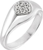 Men's Platinum Celtic-Inspired Ring