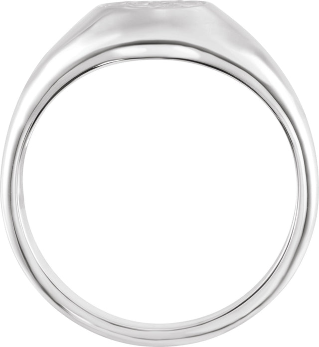 Men's Platinum Celtic-Inspired Ring - view 2