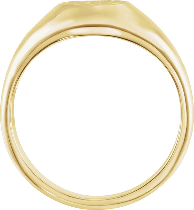 Men's 14K Gold Celtic-Inspired Ring - Yellow Gold - view 2