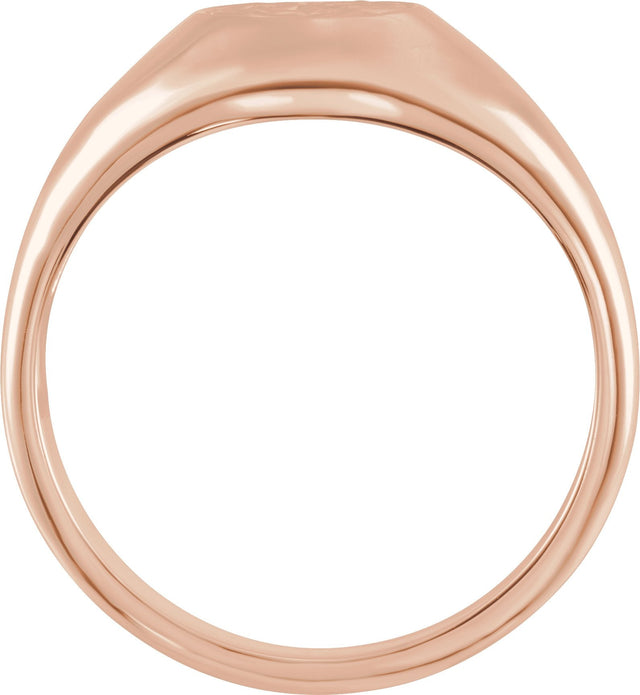 Men's 14K Gold Celtic-Inspired Ring - Rose Gold - view 2