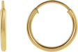 14K Gold Flexible Endless Tube Hoop Earrings - Yellow Gold