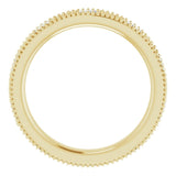 14K Gold Natural Diamond Beaded Band – 1/3 CTW - Yellow Gold - view 2
