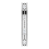 Platinum Natural Diamond Beaded Band – 1/3 CTW - view 4