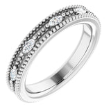 Platinum Natural Diamond Beaded Band – 1/3 CTW