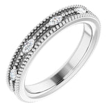 Platinum Natural Diamond Beaded Band – 1/3 CTW