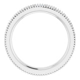 Platinum Natural Diamond Beaded Band – 1/3 CTW - view 2